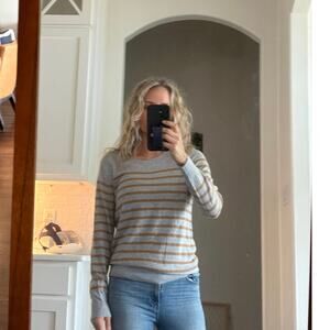 Loft striped fitted sweater